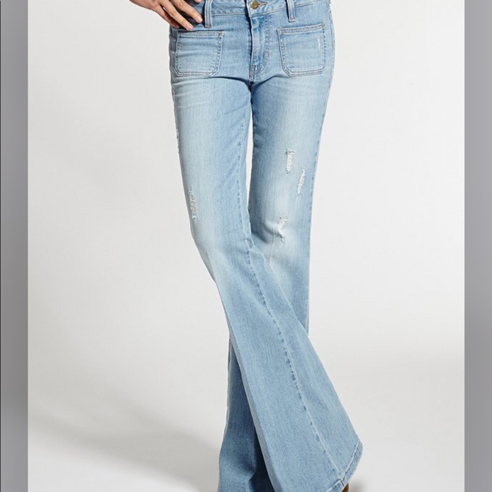 Guess Wide Leg Flared Jeans